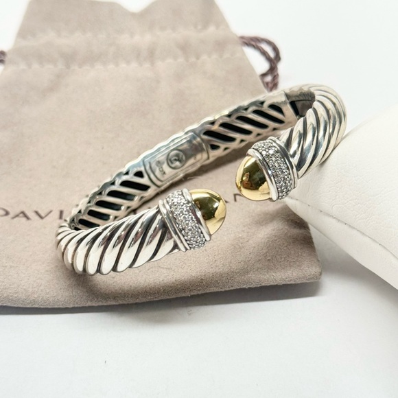 David Yurman Jewelry - David Yurman Waverly Bracelet w/ Diamonds and Gold 925/18K